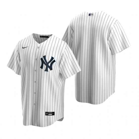 Mens Nike New York Yankees Blank White Home Stitched Baseball Jersey
